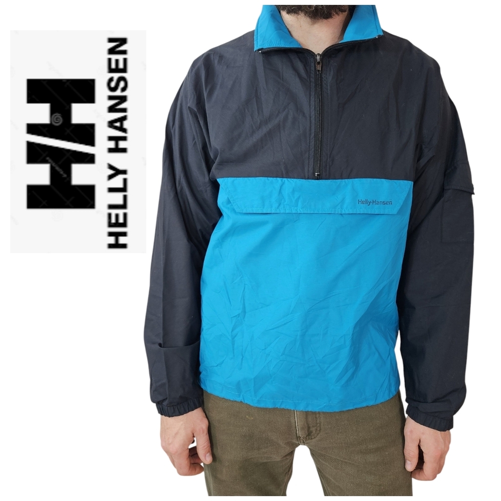Vintage Helly Hansen Windbreaker 90s Anorak 1/4 Zip Pullover Men/unisex